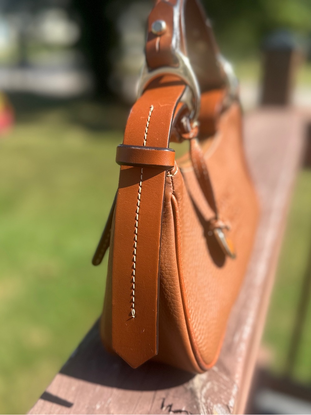 Dooney & Bourke 1975 Anniversary Pebble Grain Baguette Bag - Tan - EUC - Picture 3 of 13